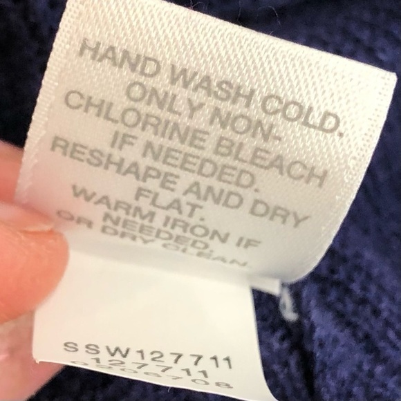 J. Jill v-neck sweater linen blend lightweight lapis purple blue pocket Medium - Picture 10 of 11